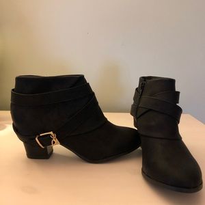 Black Ankle High Booties
